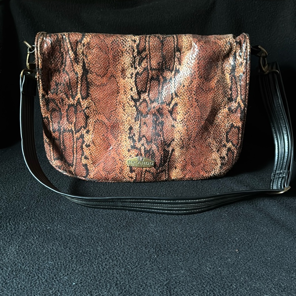 Ricardo faux snake skin bag